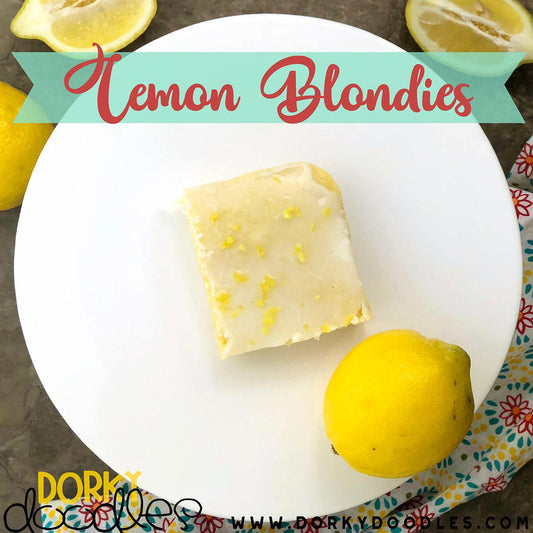 Lemon Blondie Recipe - Dorky Doodles
