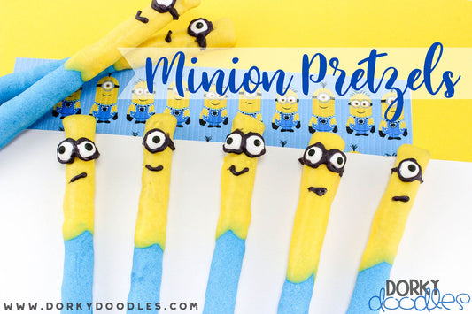 Minion Pretzel Snacks - Dorky Doodles
