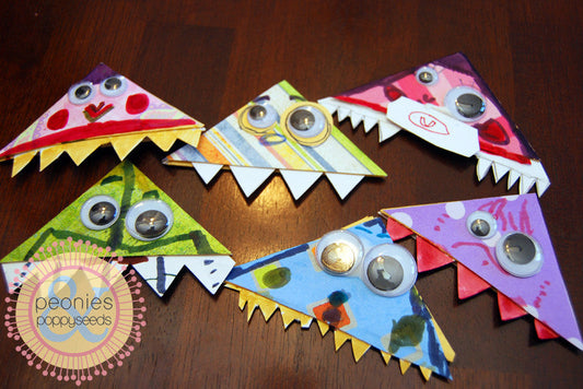 Monster Bookmark Tutorial - Dorky Doodles