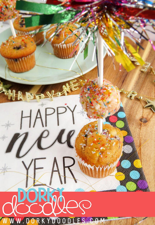 New Year’s Eve Ball Drop Donuts - Dorky Doodles