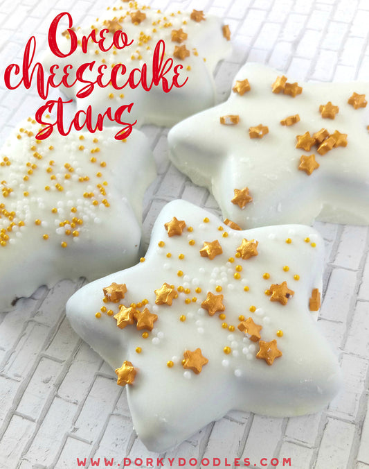 Oreo Cheesecake Star Cookies Recipe - Dorky Doodles