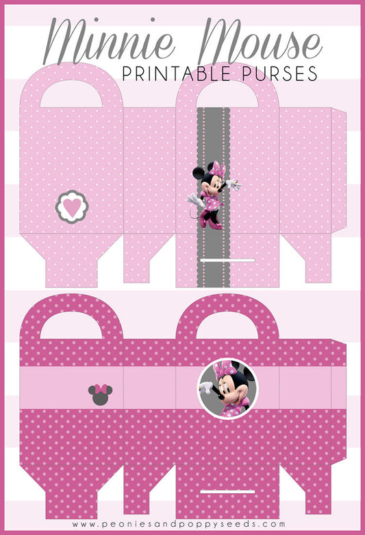 Printable Minnie Mouse Purses - Dorky Doodles