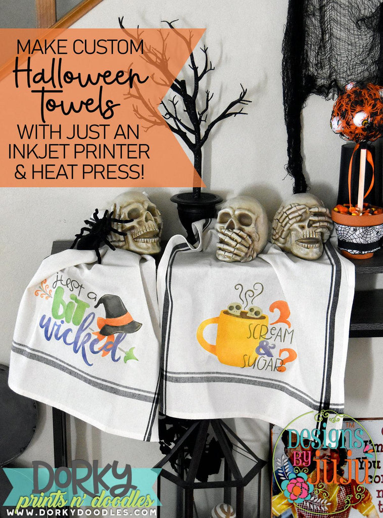 Watercolor Halloween Towel Tutorial - For Beginners