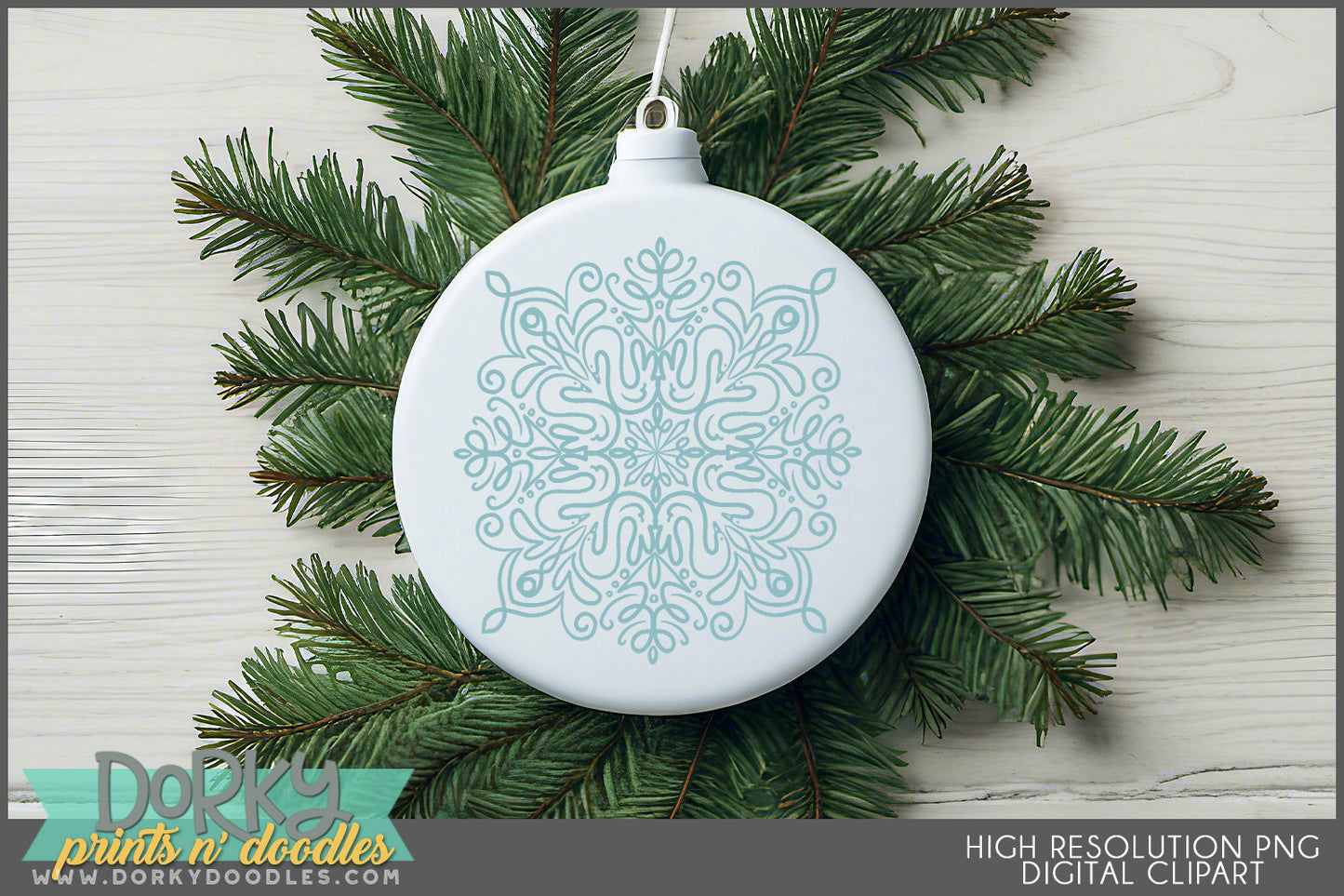 Elegant Snowflakes with Hidden Animals - Christmas Clipart