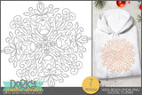 Elegant Snowflakes with Hidden Animals -  Christmas Clipart