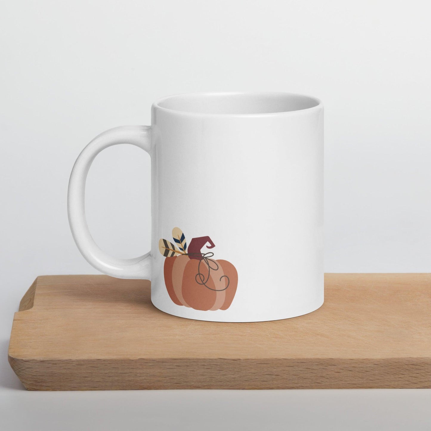 Autumnal Warmth: White Glossy Mug Celebrating Family Time - Dorky Doodles