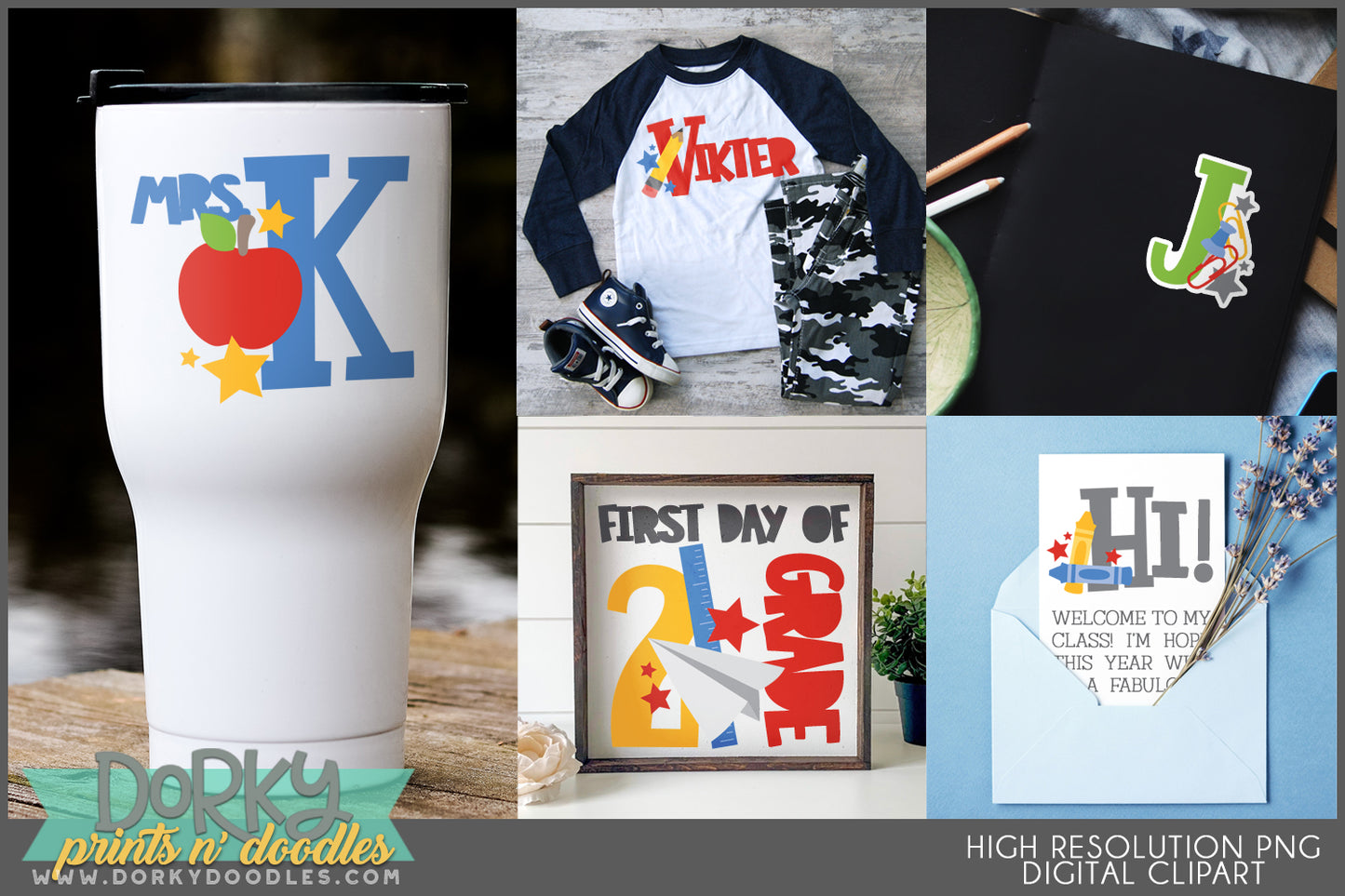 Back to School Animals & Alphabet Clipart Bundle