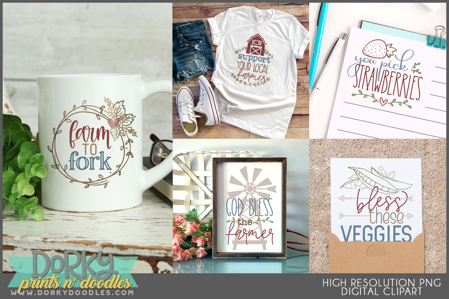 Farm Love Clipart Bundle