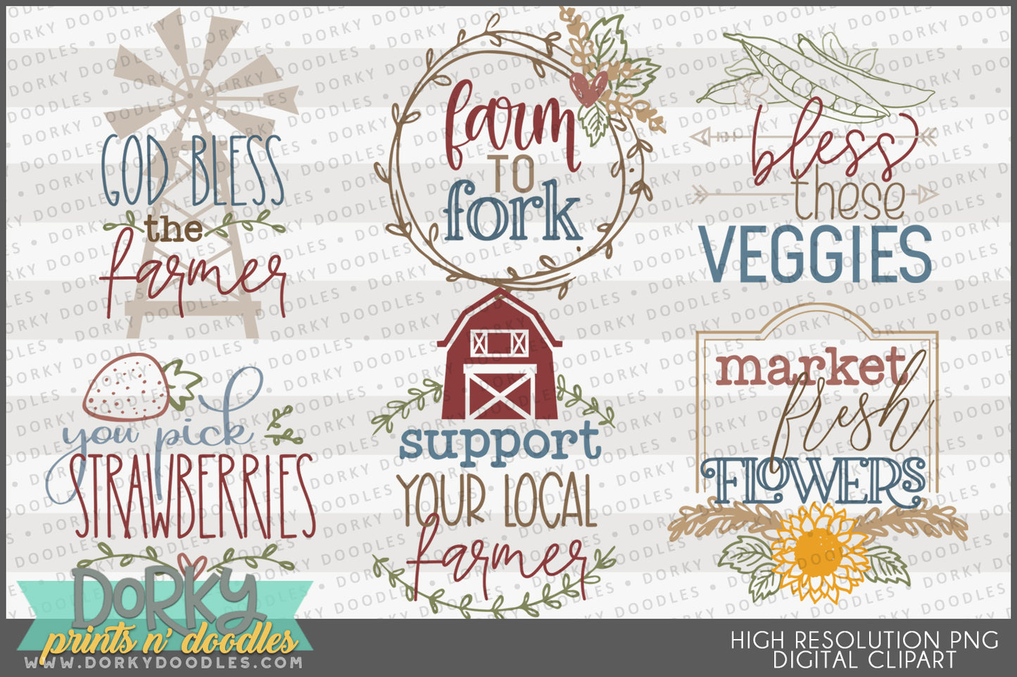 Farm Love Clipart Bundle