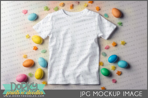 Kid Shirt Mockup Image for Spring or Easter