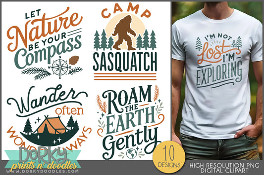 Thoughtful Camping Sayings Clipart