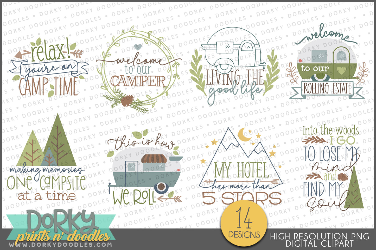 Camping Clipart Mega Bundle