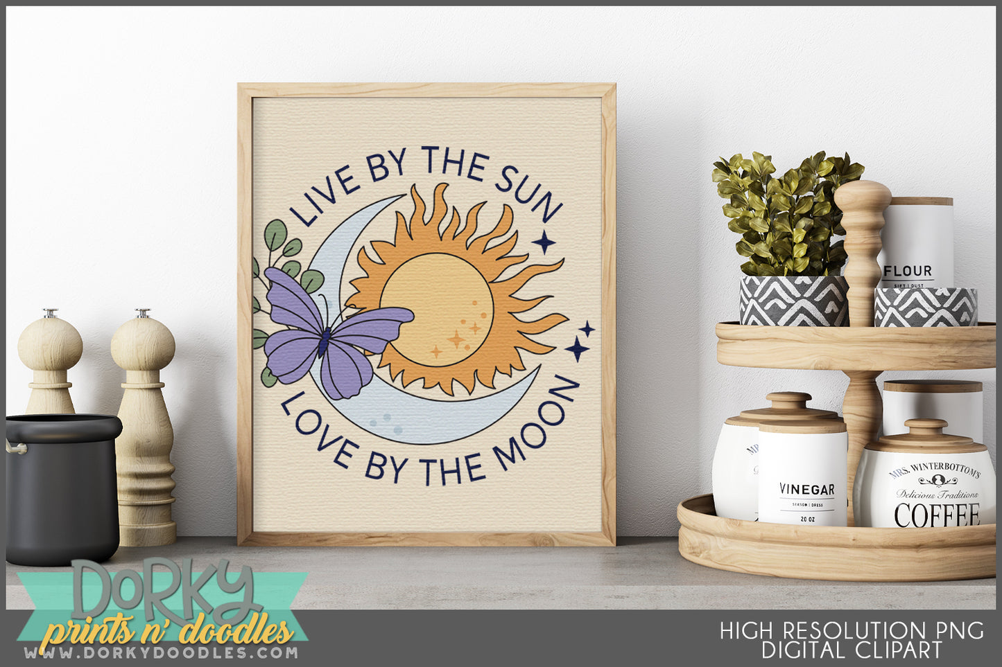 Celestial Sun and Moon Sayings Clipart