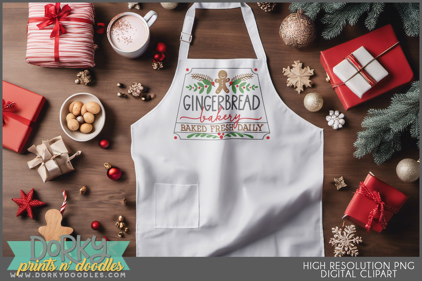 Country Holiday Farm Designs - Rustic Christmas Clipart