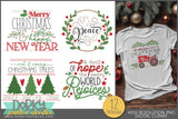 Country Holiday Farm Designs - Rustic Christmas Clipart