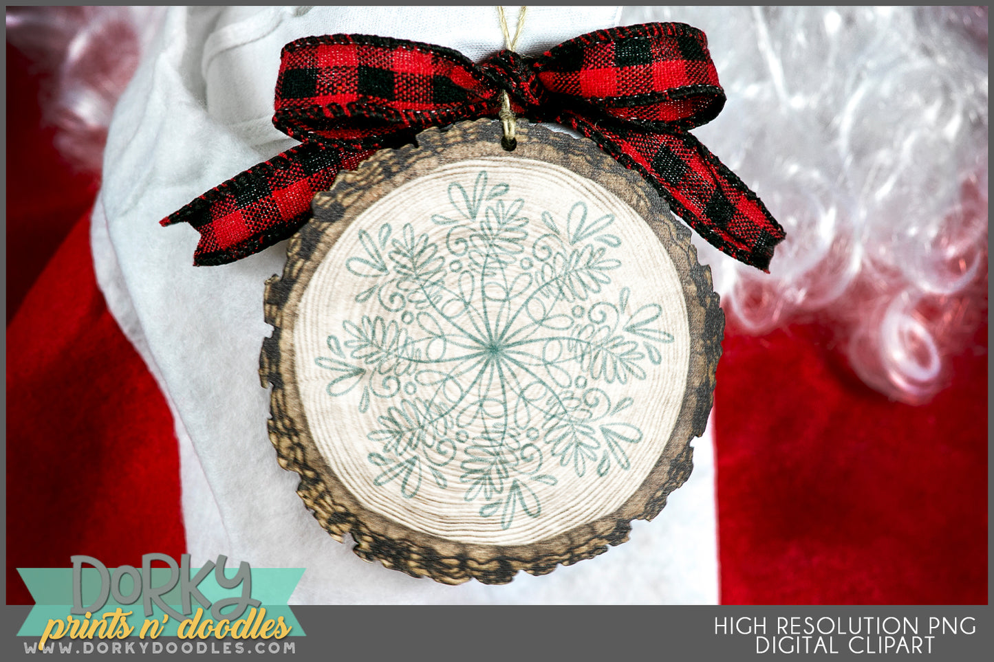 Elegant Hand Drawn Snowflakes - Christmas Clipart