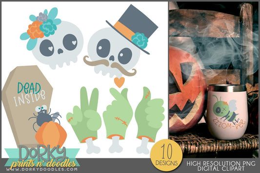 Cute and Silly Halloween Clipart - Dorky Doodles