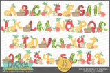 Cute Fruit Alphabet Clipart - Dorky Doodles