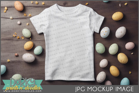 Kid Shirt Mockup Image for Spring or Easter