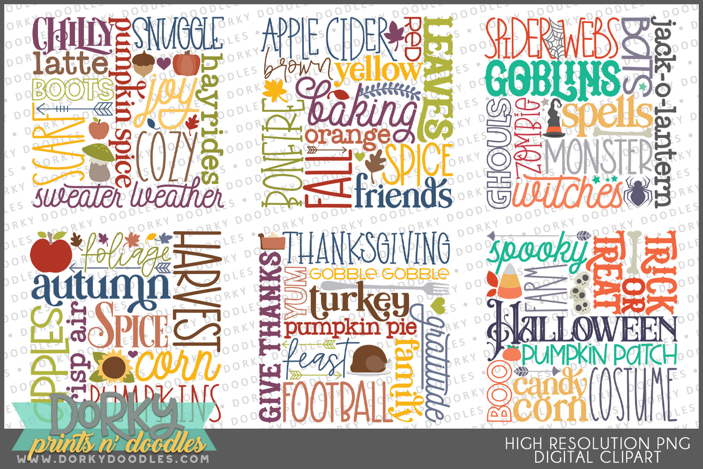 Thoughtful Fall Clipart Bundle