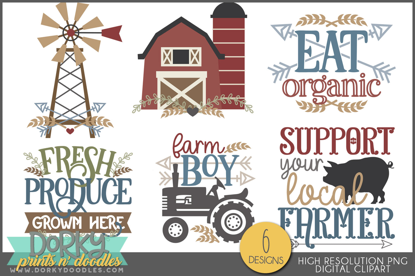 Farm Love Clipart Bundle