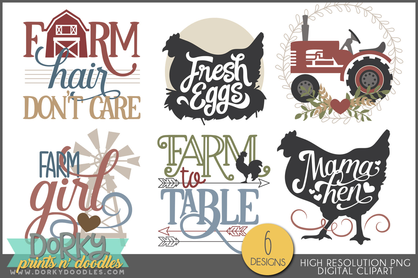 Farm Love Clipart Bundle