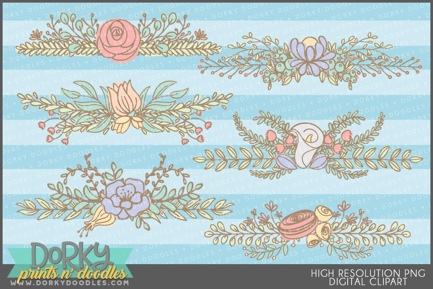 Inspirational Floral Clipart Bundle