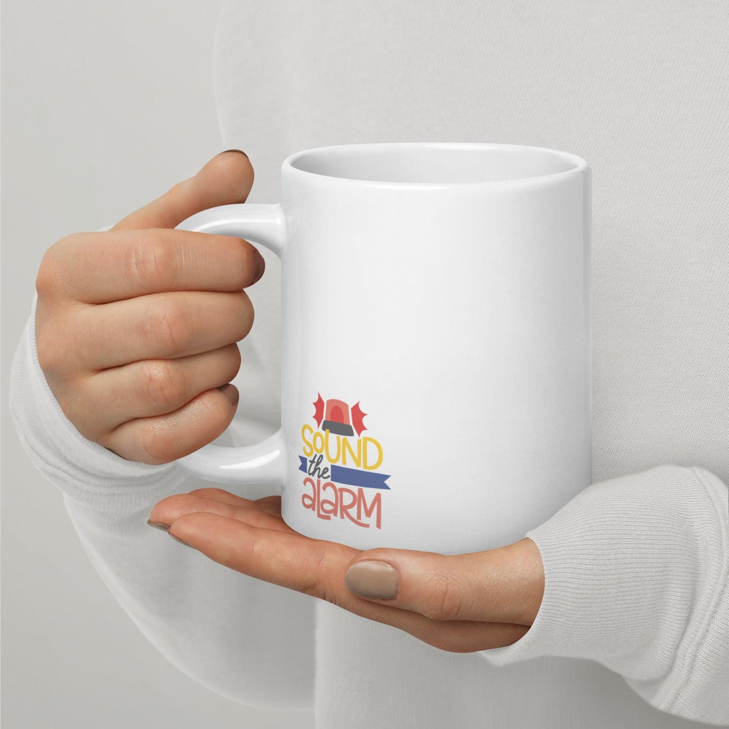 Hero in a Mug: White Glossy Police Car Mug for Everyday Heroes - Dorky Doodles