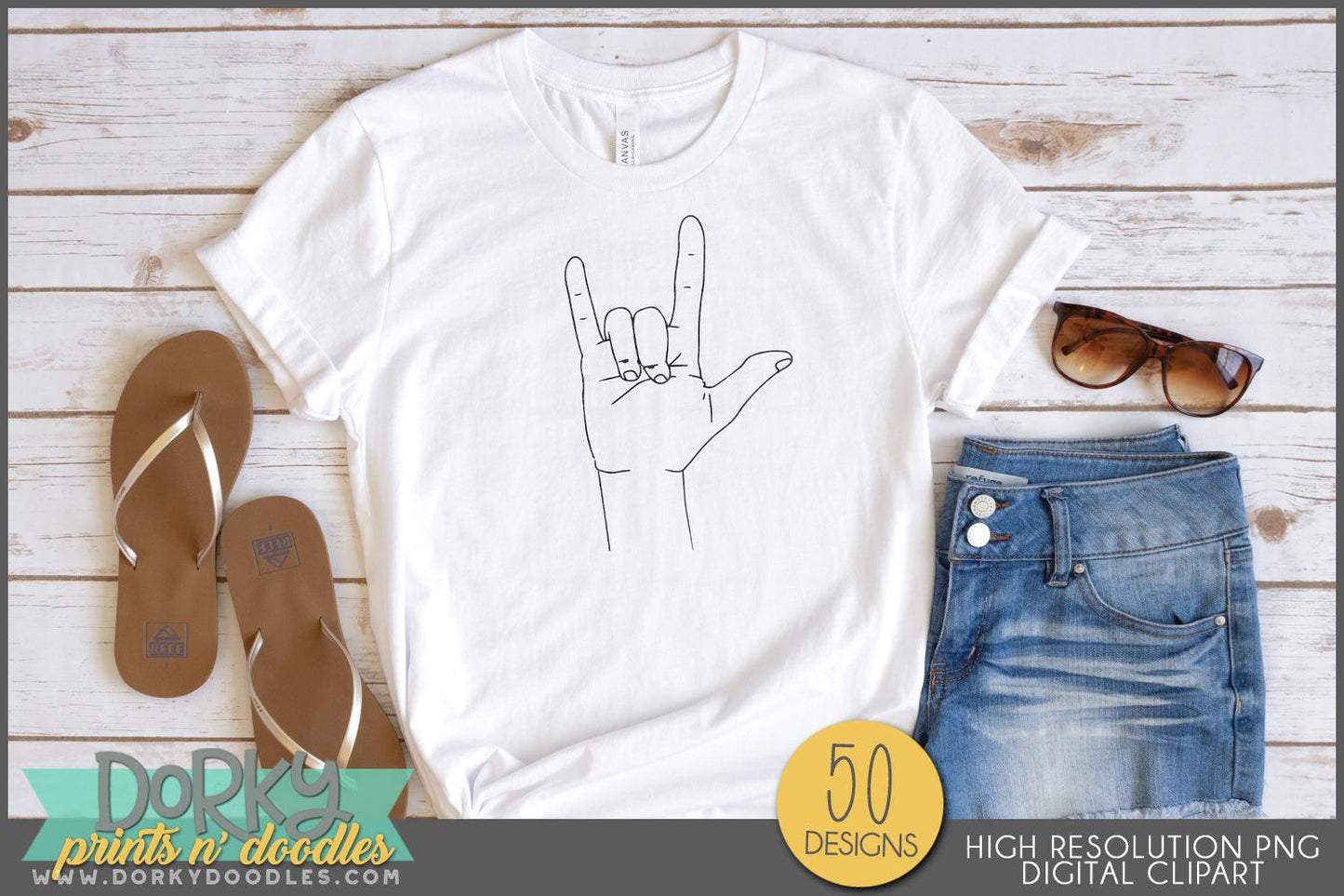 Holding Hands Love, Baby, Sayings, Mix and Match Clipart - Dorky Doodles