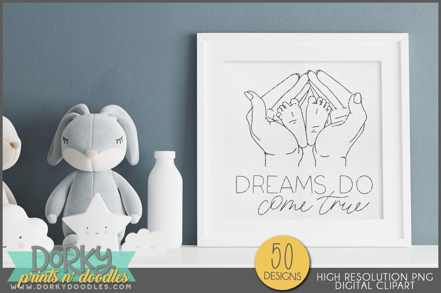 Holding Hands Love, Baby, Sayings, Mix and Match Clipart - Dorky Doodles