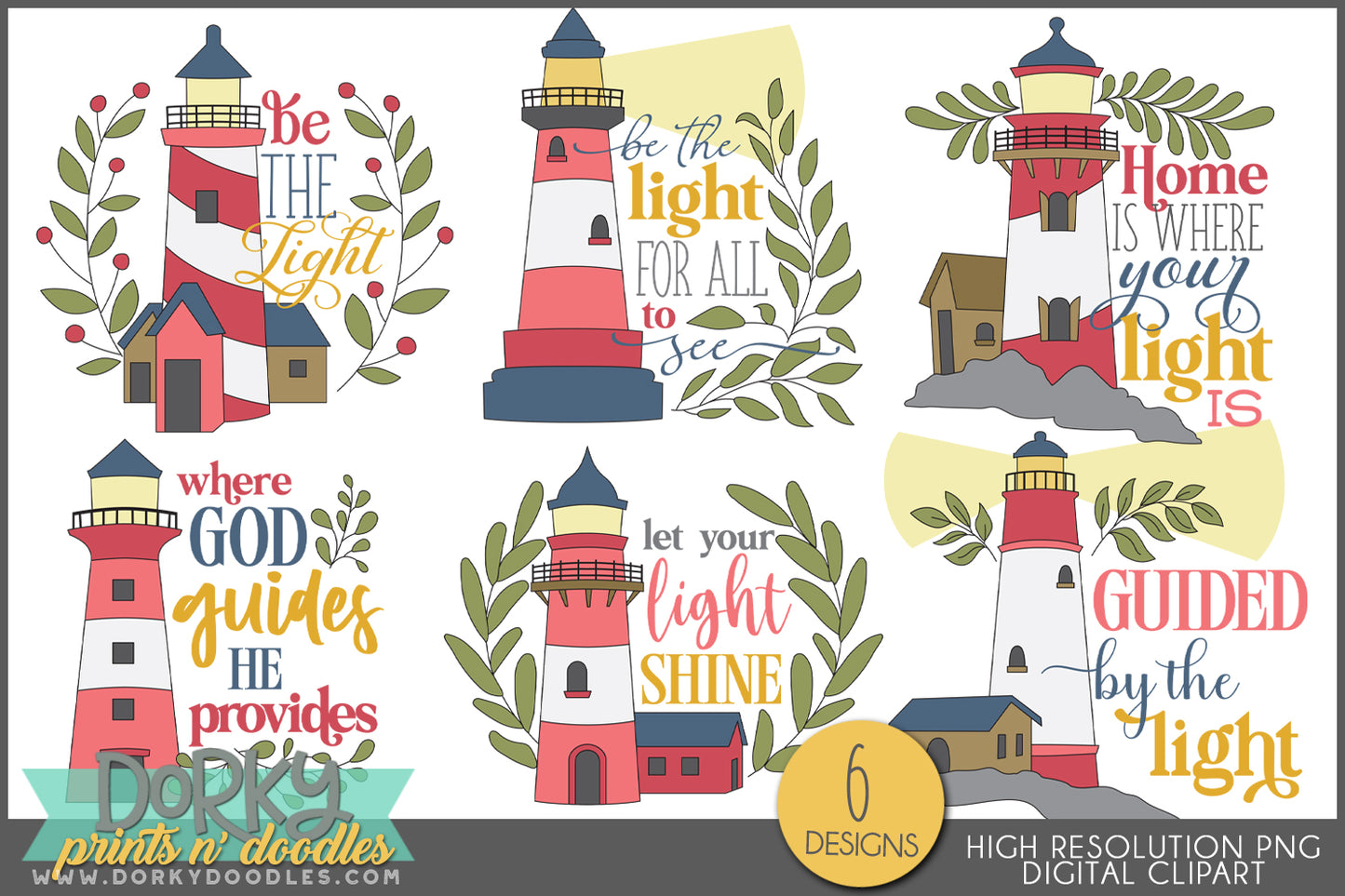 Inspirational Lighthouse Sayings Summer Clipart