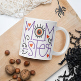 Mom-ster Mash: White Glossy Halloween Mug for Spook-tacular Moms - Dorky Doodles