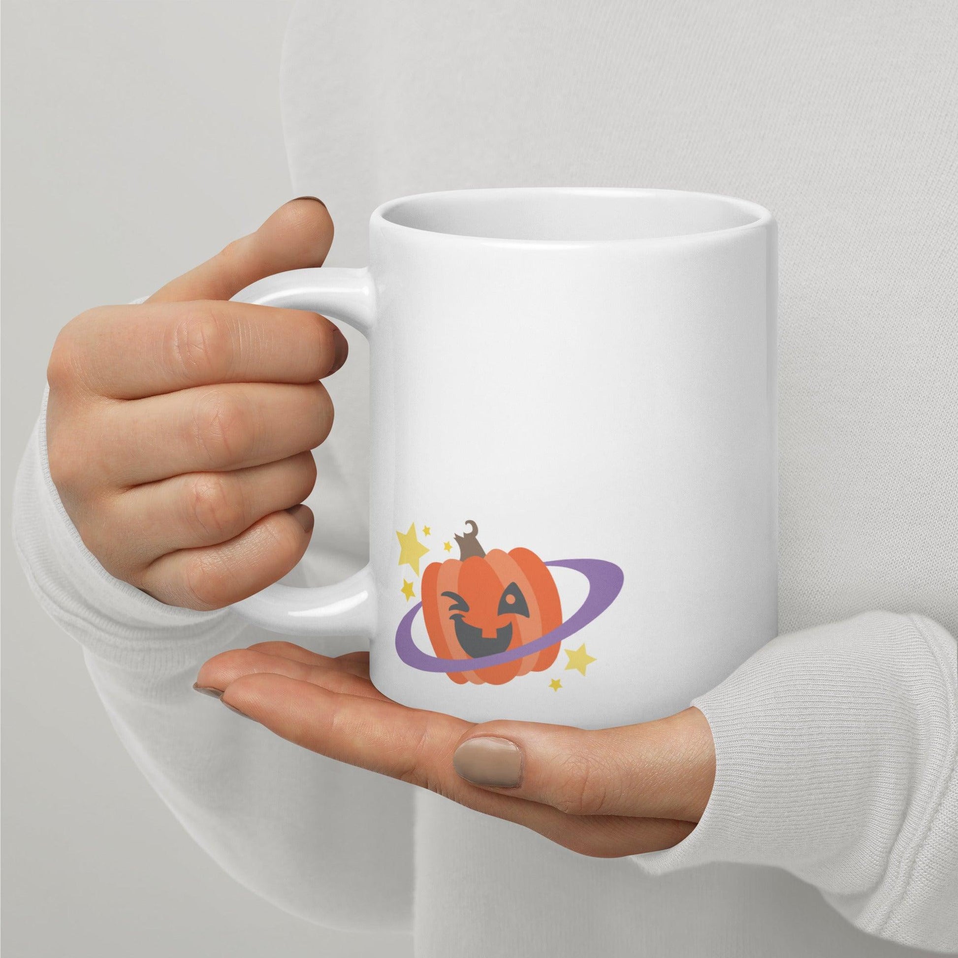 Mom-ster Mash: White Glossy Halloween Mug for Spook-tacular Moms - Dorky Doodles