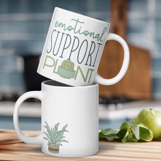 Nurturing Mug Planter: Your 'Emotional Support Plant' Companion - Dorky Doodles