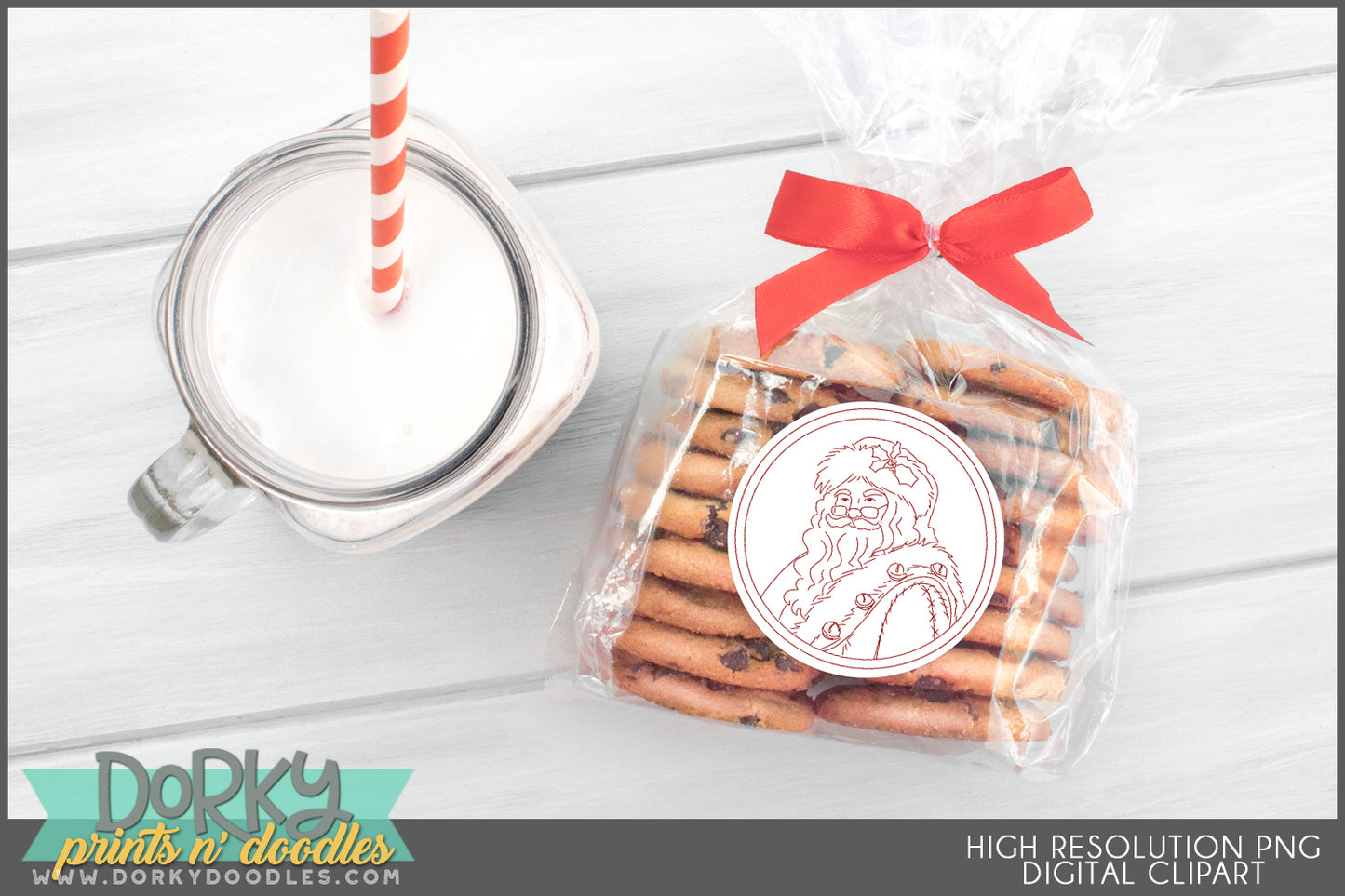 Redline Vintage Santa Designs - Whimsical Christmas Clipart