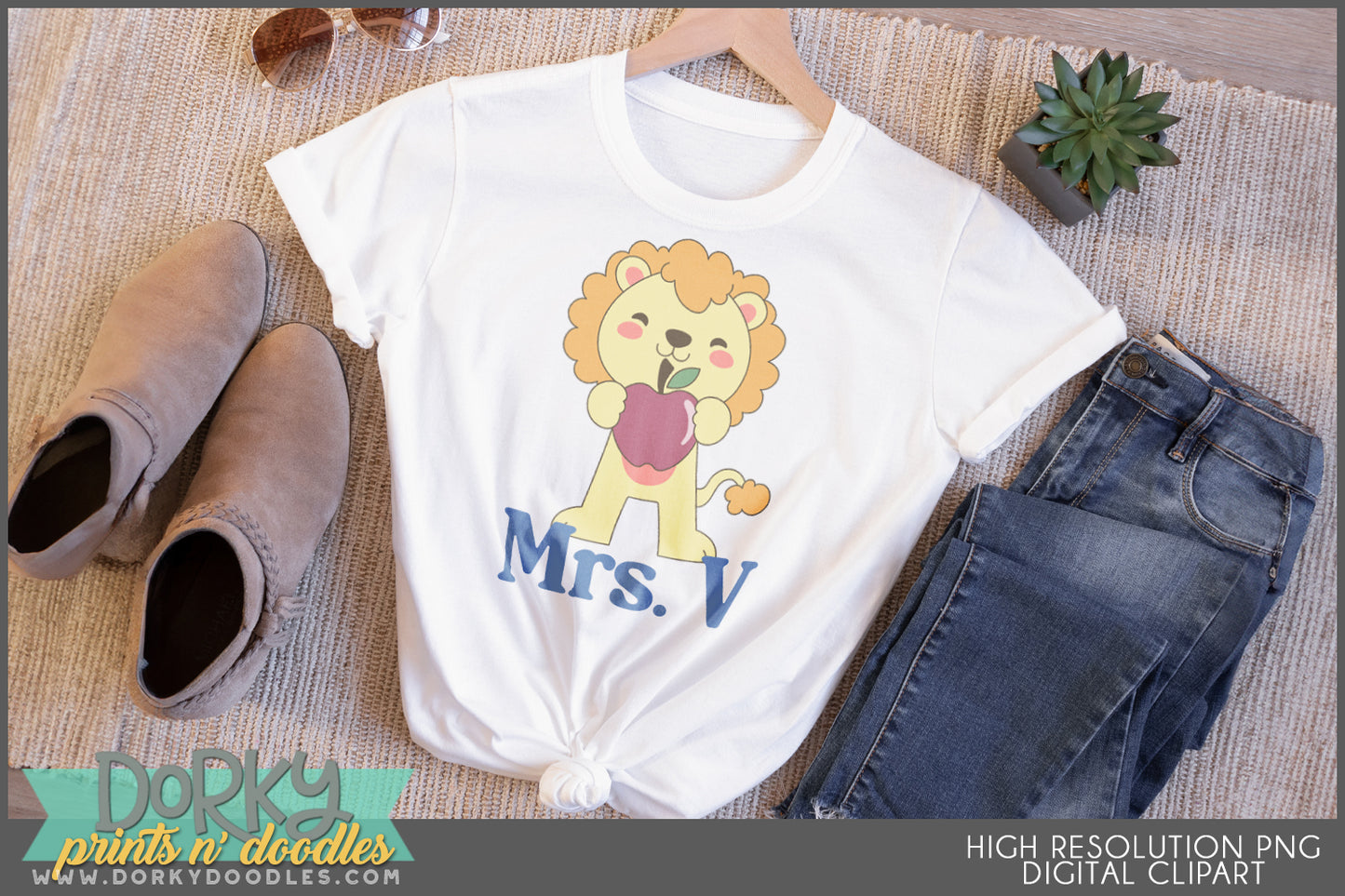 Grade Specific Lion Back to School Clipart