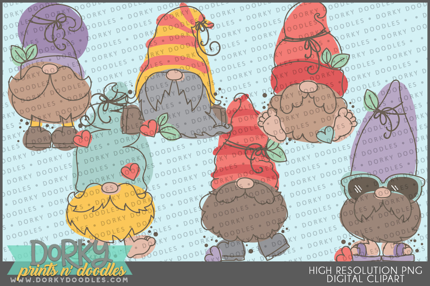 Gnome Love Clipart Bundle
