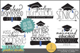 Snarky Graduation School Clipart - Dorky Doodles