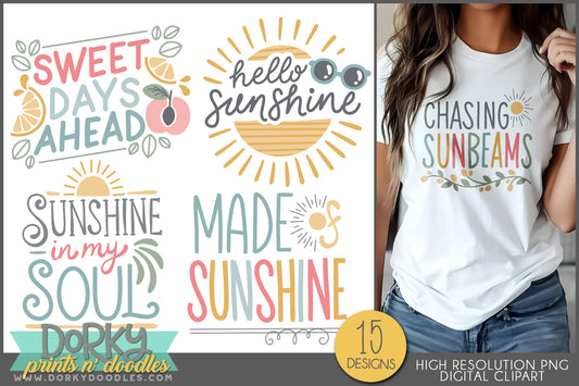 Doodle Summer Sayings Summer Clipart