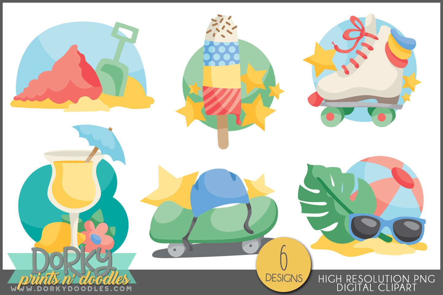 Summer Luau Clipart Bundle