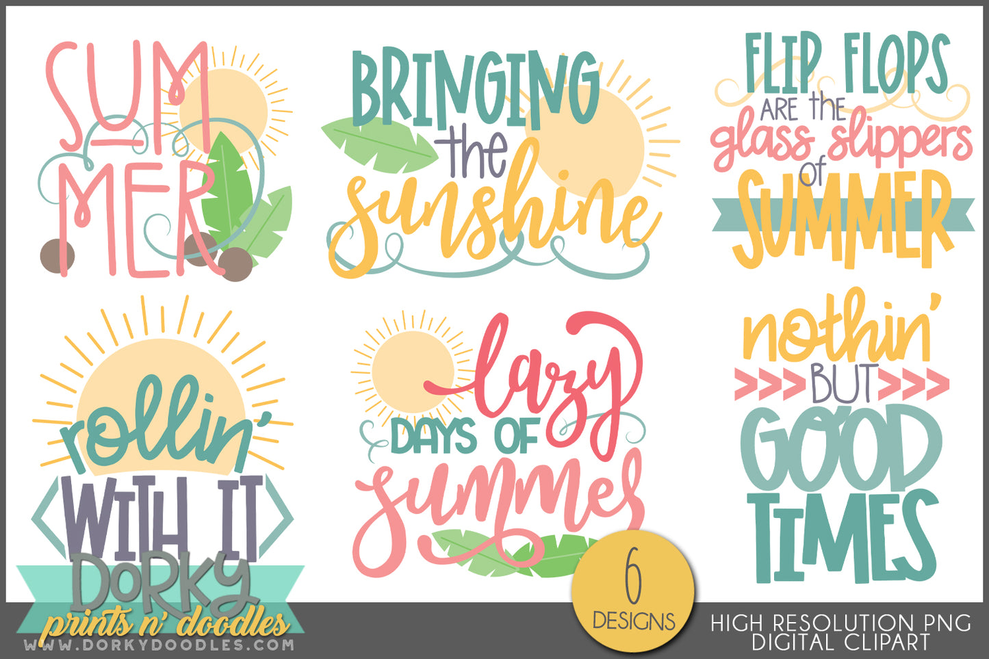 Summer Luau Clipart Bundle