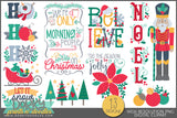 Tall Holiday Designs - Whimsical Christmas Clipart