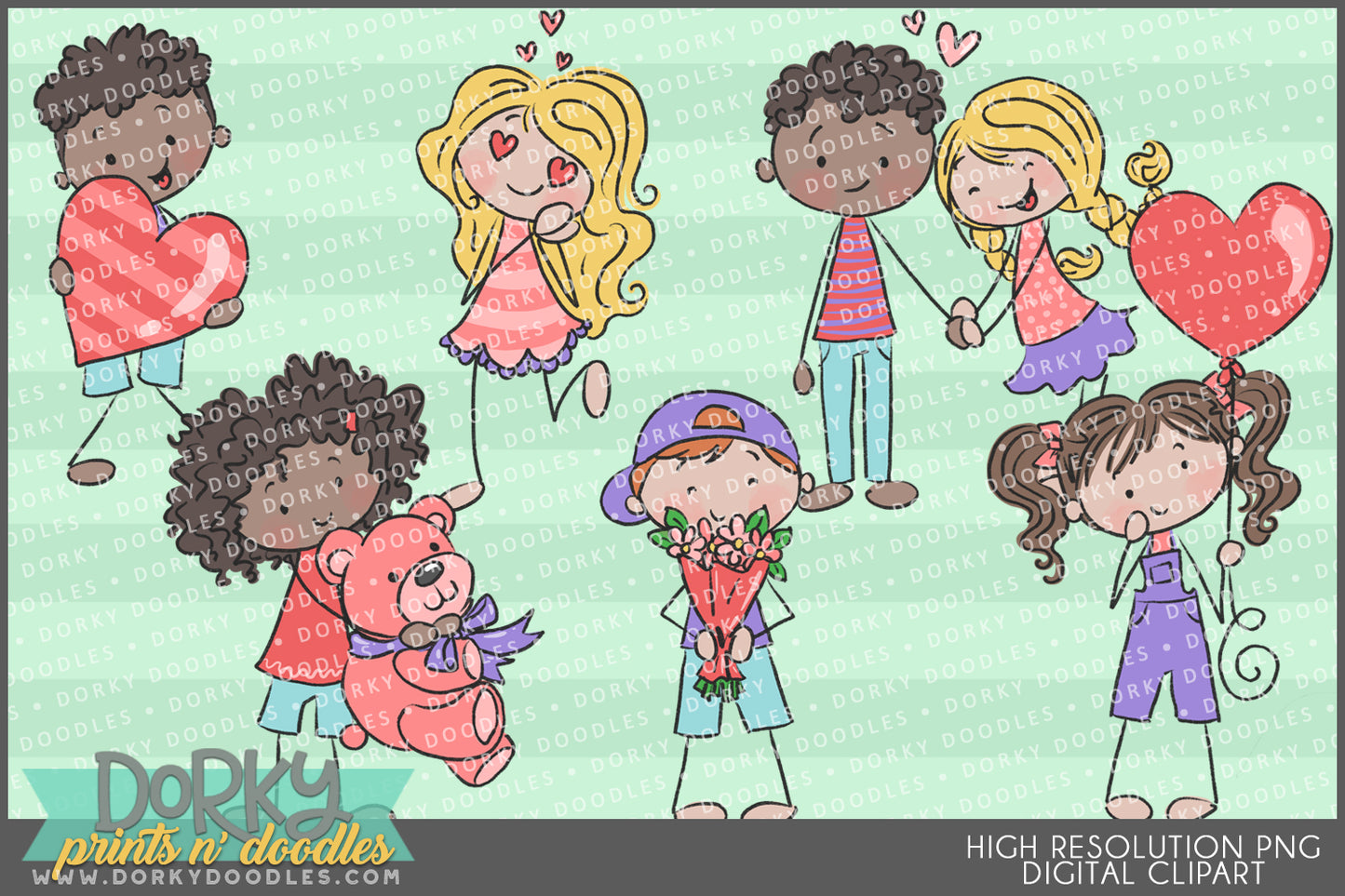 Holiday Stick Kids Clipart Bundle – Christmas, Easter, Halloween, Thanksgiving
