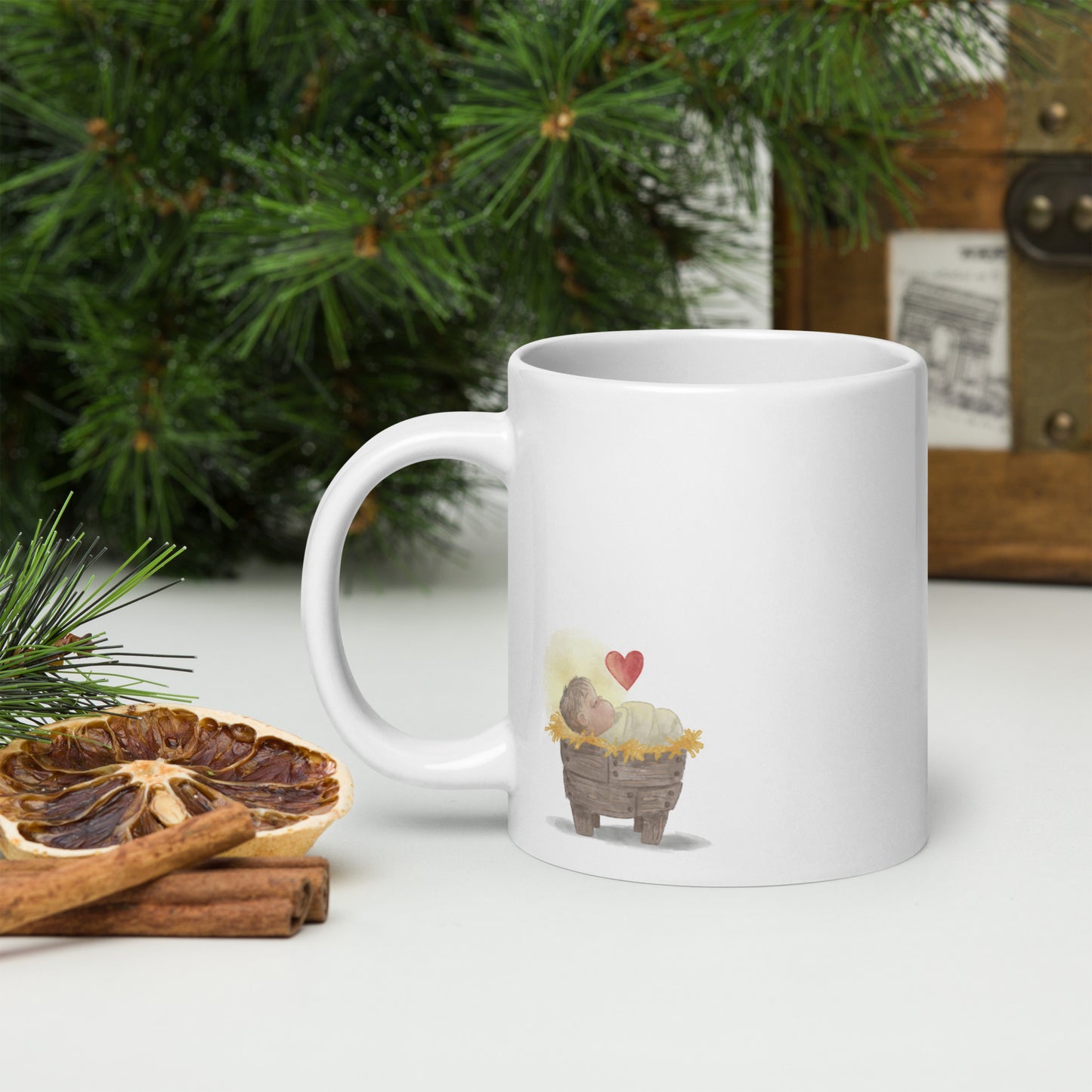 Christmas A Thrill of Hope Nativity Mug - Large 20 Ounce White Glossy Mug for the Holiday Season