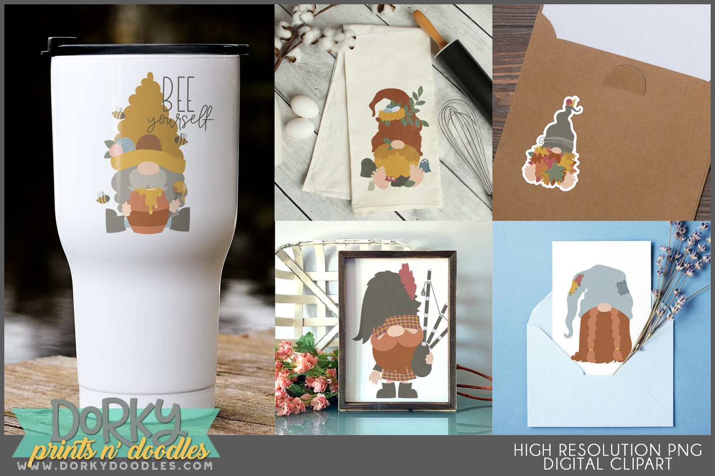 Gnome Love Clipart Bundle