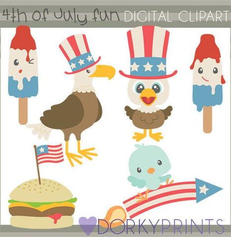 4th of July Summer Clipart