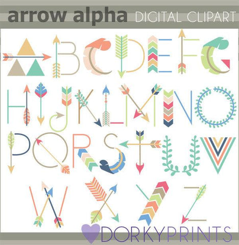 Arrow Alphabet Clipart