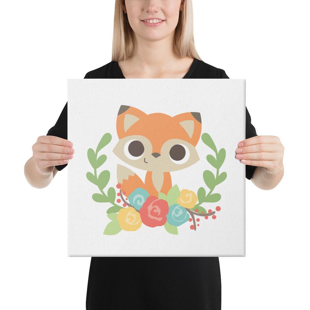 Baby Fox Nursery Canvas