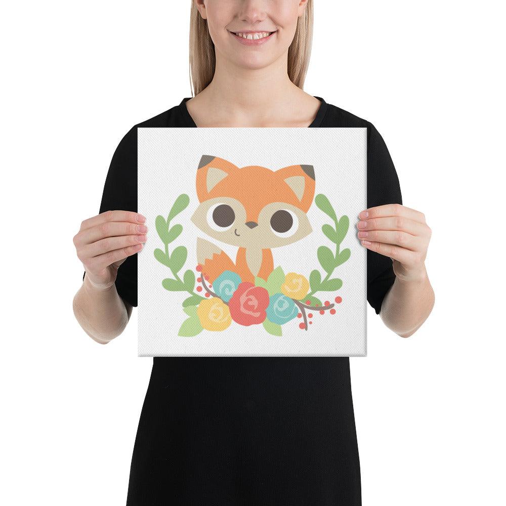Baby Fox Nursery Canvas