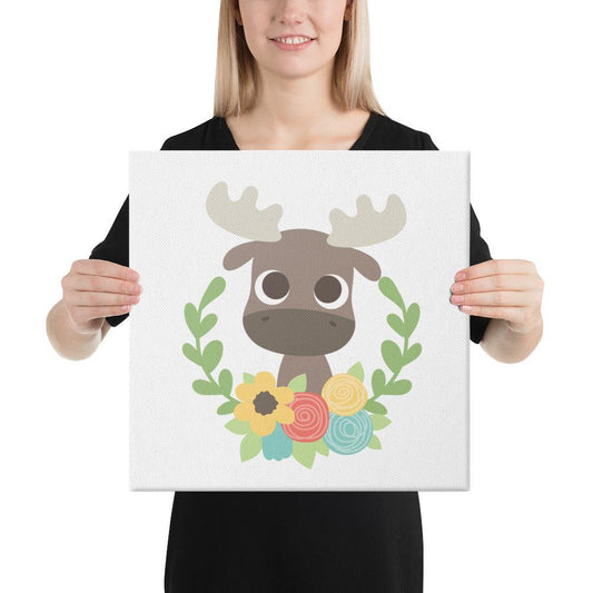 Baby Moose Nursery Canvas